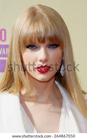 Taylor Swift at the 2012 MTV Video Music Awards held at the Staples Center in Los Angeles, United States on September 6, 2012.