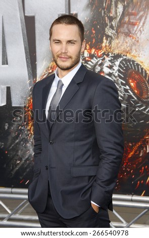 Taylor Kitsch at the Los Angeles premiere of \'Battleship\' held at the Nokia Theatre L.A. Live in Los Angeles on May 10, 2012.