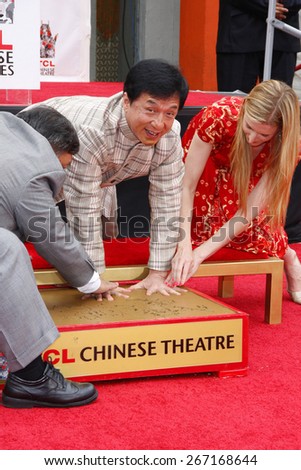 Jackie Chan at the Jackie Chan Hand and Foot Print Ceremony held at the TCL Chinese Theatre in Hollywood in Los Angeles, United States, 060613.