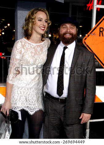 Quinn Lundberg and Zach Galifianakis  at the Los Angeles premiere of \'Due Date\' held at the Grauman\'s Chinese Theatre in Hollywood on Ocotober 28, 2010.