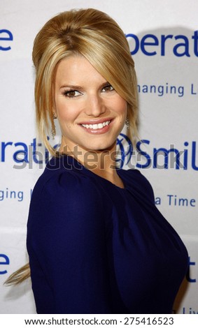 Jessica Simpson attends the Operation Smile 25th Anniversary Gala held at the Beverly Hilton in Beverly Hills, California, United States on October 5, 2007.