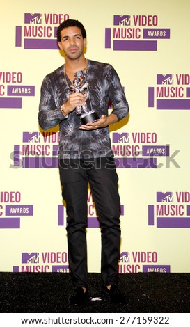 Drake at the 2012 MTV Video Music Awards held at the Staples Center in Los Angeles, United States on September 6, 2012.