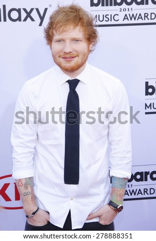 Ed Sheeran at the 2015 Billboard Music Awards held at the MGM Garden Arena in Las Vegas, USA on May 17, 2015.