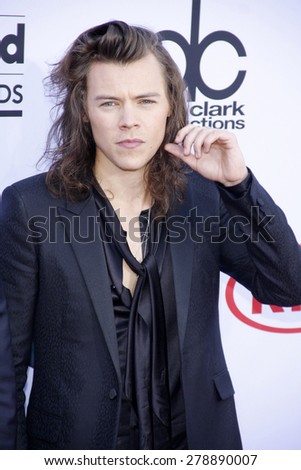 Harry Styles of One Direction at the 2015 Billboard Music Awards held at the MGM Garden Arena in Las Vegas, USA on May 17, 2015.