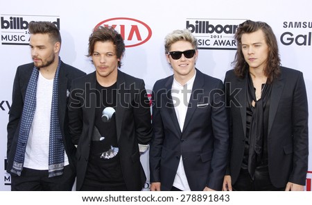 One Direction at the 2015 Billboard Music Awards held at the MGM Garden Arena in Las Vegas, USA on May 17, 2015.