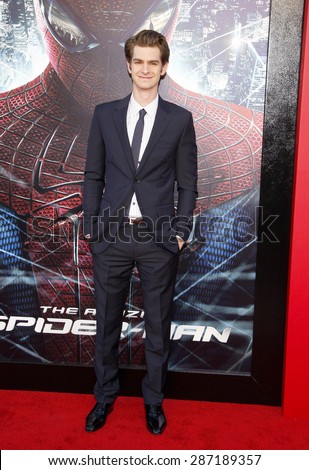 Andrew Garfield at the Los Angeles premiere of \'The Amazing Spider-Man\' held at the Regency Village Theatre in Westwood on June 28, 2012.