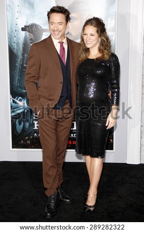 Robert Downey Jr and Susan Downey at the Los Angeles premiere of \'Sherlock Holmes: A Game Of Shadows\' held at the Regency Village Theatre in Westwood on November 6, 2011.