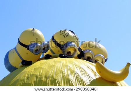Minions movie promotion at the Cinerama Dome ArcLight Cinemas in Hollywood - 6360 Sunset Blvd, CA, USA on June 23, 2015.