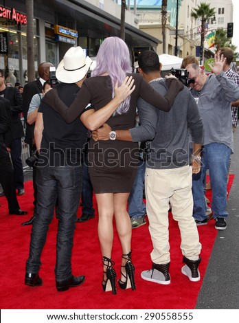Brad Paisley, Kesha and Ludacris at the Los Angeles premiere of \