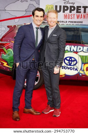 Ty Burrell and Jesse Tyler Ferguson at the Los Angeles premiere of \