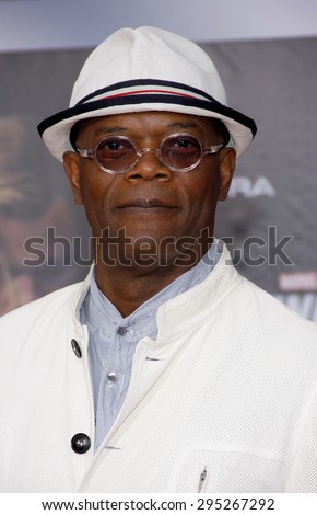 Samuel L. Jackson at the Los Angeles premiere of \'Marvel\'s The Avengers\' held at the El Capitan Theatre in Los Angeles on April 11, 2012.