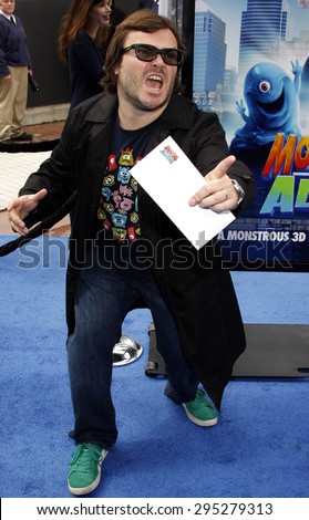 Jack Black at the Los Angeles premiere of \'Monsters vs. Aliens\' held at the Gibson Amphitheatre in Universal City on March 22, 2009.