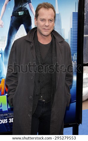 Kiefer Sutherland at the Los Angeles premiere of \'Monsters vs. Aliens\' held at the Gibson Amphitheatre in Universal City on March 22, 2009.