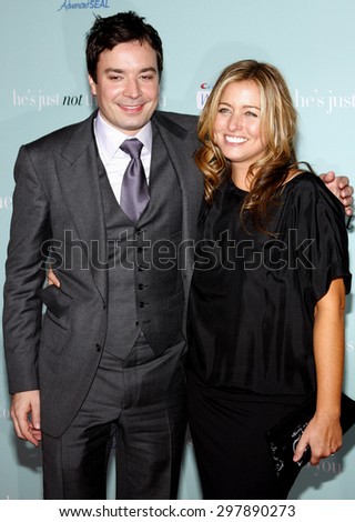 Nancy Juvonen and Jimmy Fallon at the Los Angeles premiere of \'He\'s Just Not That Into You\' held at the Grauman\'s Chinese Theater in Hollywood on February 2, 2009.