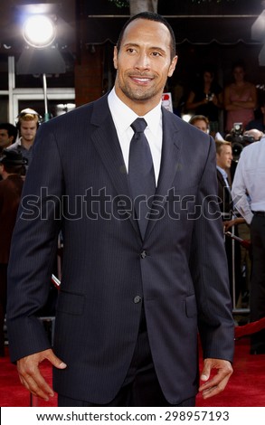 Dwayne Johnson at the Los Angeles premiere of \'Get Smart\' held at the Mann Village Theatre in Westwood on June 16, 2008.