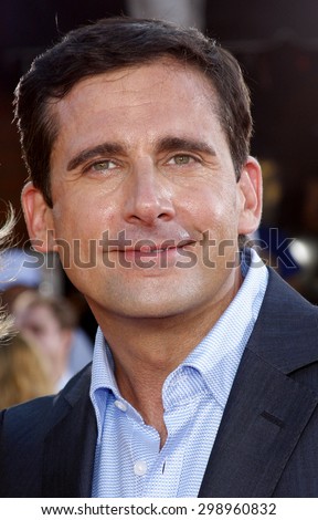 Steve Carell at the Los Angeles premiere of \'Get Smart\' held at the Mann Village Theatre in Westwood on June 16, 2008.