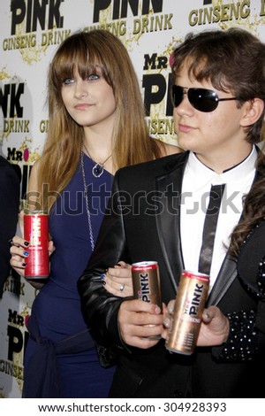 Prince Jackson and Paris Jackson at the Mr. Pink Ginseng Drink Launch Party held at the Regent Beverly Wilshire Hotel in Beverly Hills, USA on October 11, 2012.
