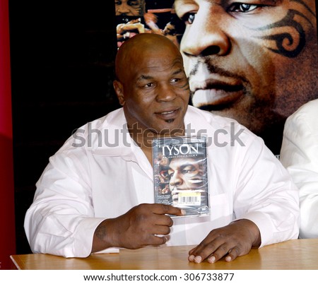 Mike Tyson promotes the Blu-ray and DVD \'Tyson\' held at the Borders in Hollywood, USA on August 18, 2009.
