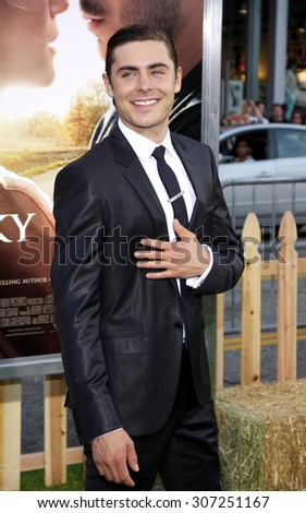 UNITED STATES, HOLLYWOOD, APRIL 16, 2012: Zac Efron at the Los Angeles premiere of \'The Lucky One\' held at the Grauman\'s Chinese Theater in Hollywood, USA on April 16, 2012.