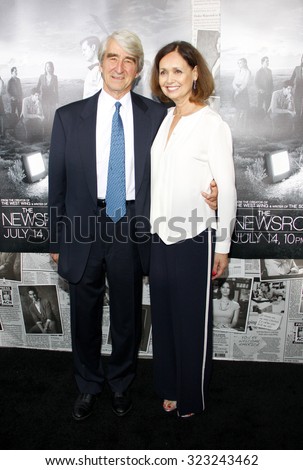 Lynn Louisa Woodruff and Sam Waterston at the HBO's Season 2 Premiere Of 