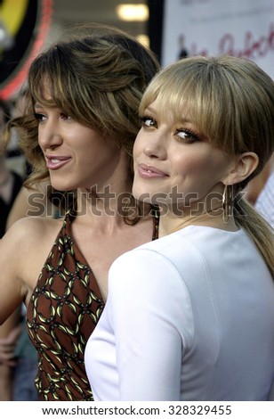 HOLLYWOOD, CALIFORNIA - June 13 2005. Haylie Duff and Hilary Duff attend at the 