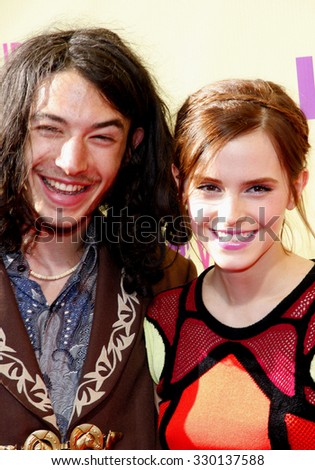 Emma Watson and Ezra Miller at the 2012 MTV Video Music Awards held at the Staples Center in Los Angeles, USA on September 6, 2012.