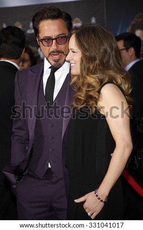 Robert Downey Jr. and Susan Downey at the Los Angeles premiere of \