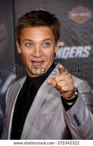 Jeremy Renner at the Los Angeles premiere of \