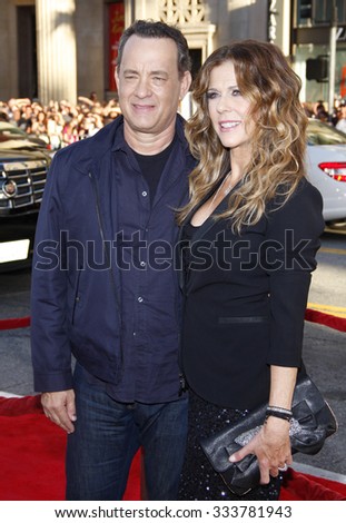 Tom Hanks and Rita Wilson at the Los Angeles premiere of \'Larry Crowne\' held at the Grauman\'s Chinese Theater in Hollywood, USA on June 27, 2011.
