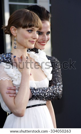 Eva Green and Bella Heathcote at the Los Angeles premiere of \'Dark Shadows\' held at the Grauman\'s Chinese Theater in Hollywood, USA on May 7, 2012.