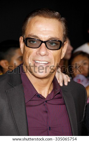 LOS ANGELES, CALIFORNIA - August 15, 2012. Jean-Claude Van Damme at the Los Angeles premiere of \'The Expendables 2\' held at the Grauman\'s Chinese Theatre, Los Angeles.