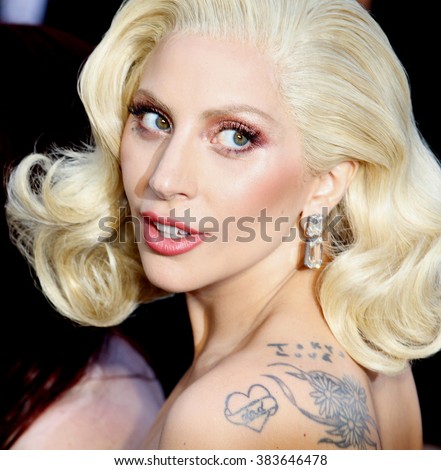 Lady Gaga at the 88th Annual Academy Awards held at the Hollywood & Highland Center in Hollywood, USA on February 28, 2016.