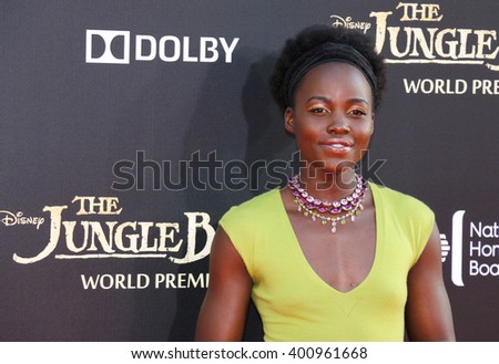 Lupita Nyong\'o at the Los Angeles premiere of \'The Jungle Book\' held at the El Capitan Theatre in Hollywood, USA on April 4, 2016.