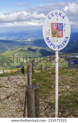 mark the border between Poland and the Czech Republic at the top of Mount Snow