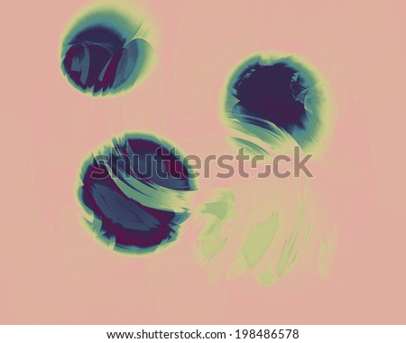 This is an abstract digital design composed of orbs with a little bit of gesture and movement, suitable for a background.