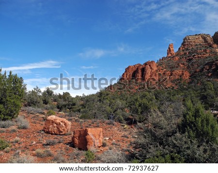 Sedona, Arizona is one of the most beautiful places I have seen, with its red rock cliffs and mesas dotted with stands of brush and greenery.