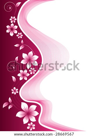stock vector Pink floral vector design