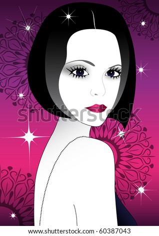 stock vector Glamour girl