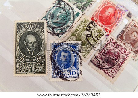 Lenin and the Russian tsars represented on stamps of the beginning of 20 centuries in Russia and the USSR