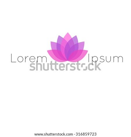 Vector floral logo  for spa, yoga, cosmetics, medicine,  health, pharmacy, beauty . Creative design lotus icon.