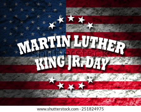 martin luther king jr. day greeting card american flag grunge background