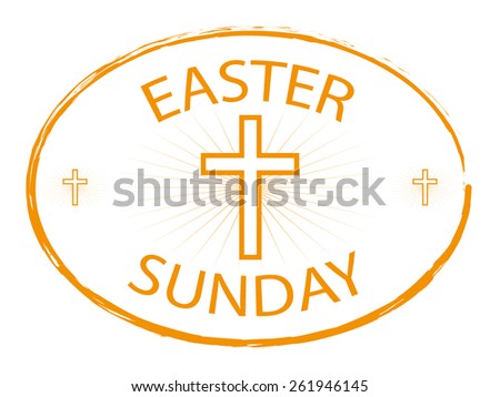 easter sunday jesus cross banner isolated background vector illustration