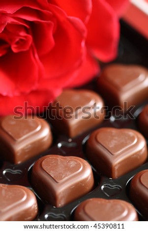 Rose and chocolates