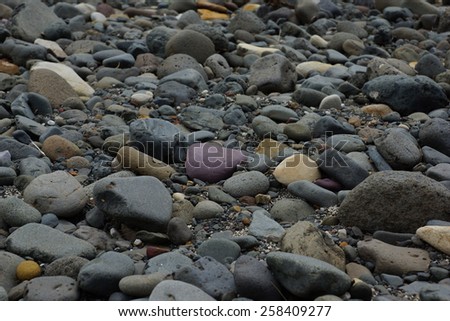 coloured river stones