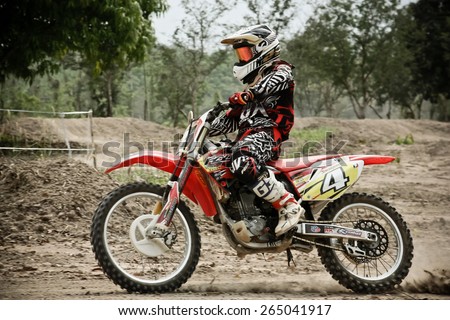 Chiang rai, Thailand - 29 March  2015 :\
Motocross racing tips was organnize at Countryside of Chiang Rai on March 29,2015, Chiang Rai Thailand