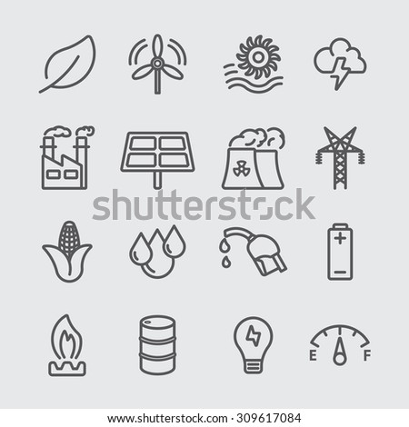 Energy Line Icon Stock Vector Illustration 309617084 : Shutterstock