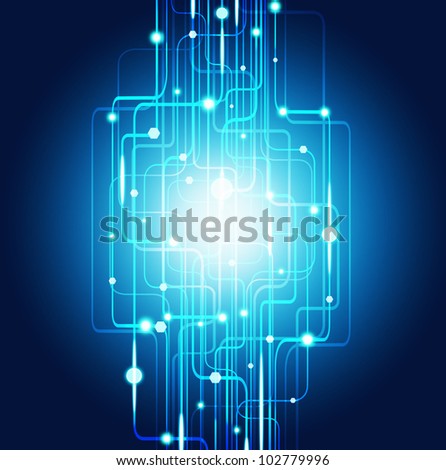 abstract circuit board ,lighting effect ,technology background