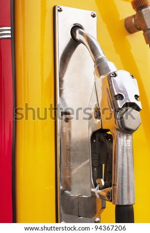 retro gas station pump ,yellow color