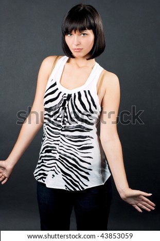 surprised caucasian girl making do not know sign isolated