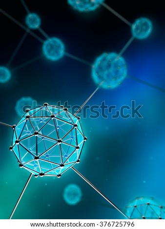 Nanotechnology Atom and Molecule - Abstract background